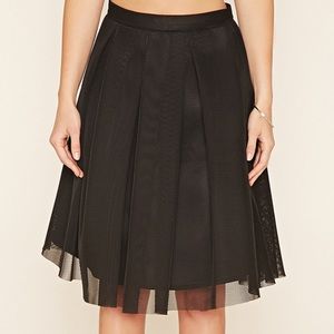 Forever 21 Black mesh midi skirt